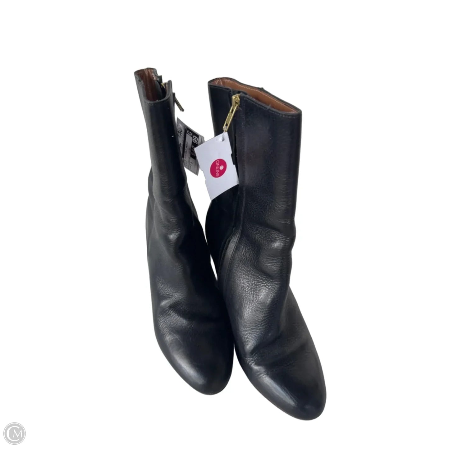 Boots Mid-calf Heels By Cmb In Black, Size: 7.5