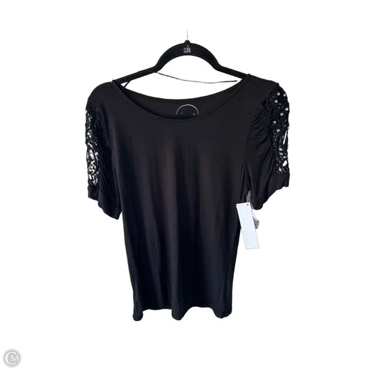 Top Short Sleeve By Inc In Black, Size: L