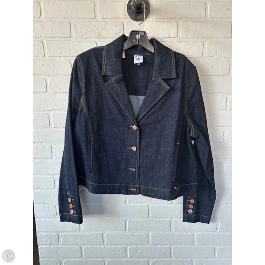 Jacket Denim By Cabi In Blue Denim, Size: L
