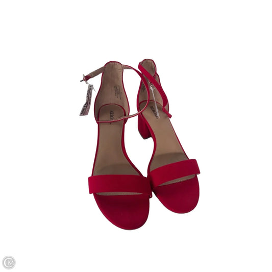 Sandals Heels Block By Merona In Red, Size: 8.5