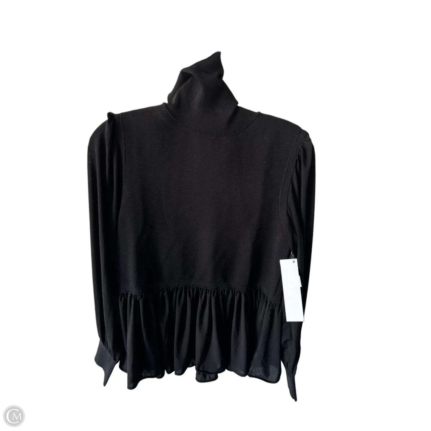 Top Long Sleeve By Ann Taylor In Black, Size: M