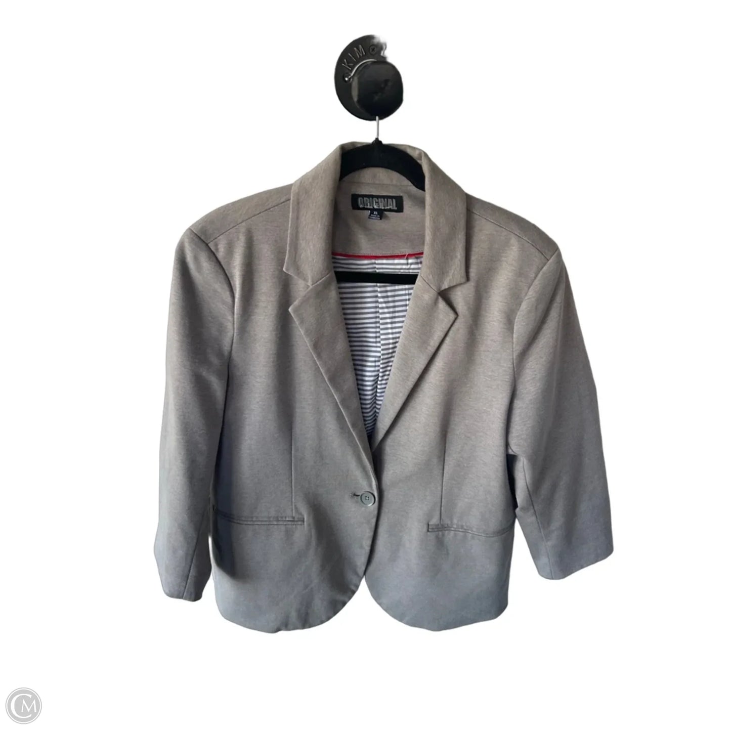 Blazer By Nicole Miller In Tan, Size: Xl