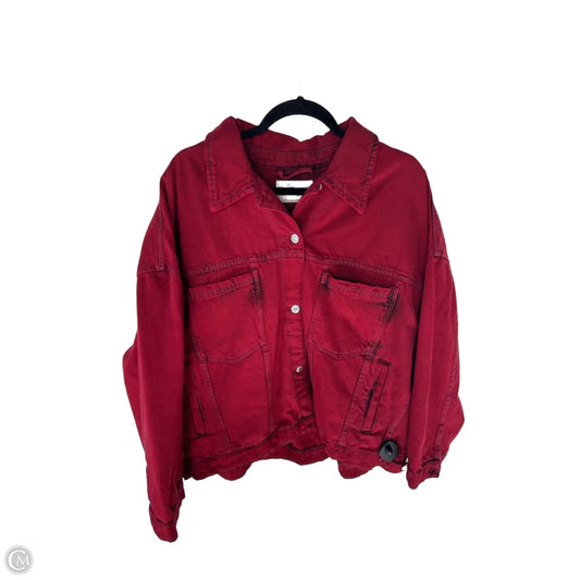 Jacket Denim By We The Free In Red Denim, Size: Xl