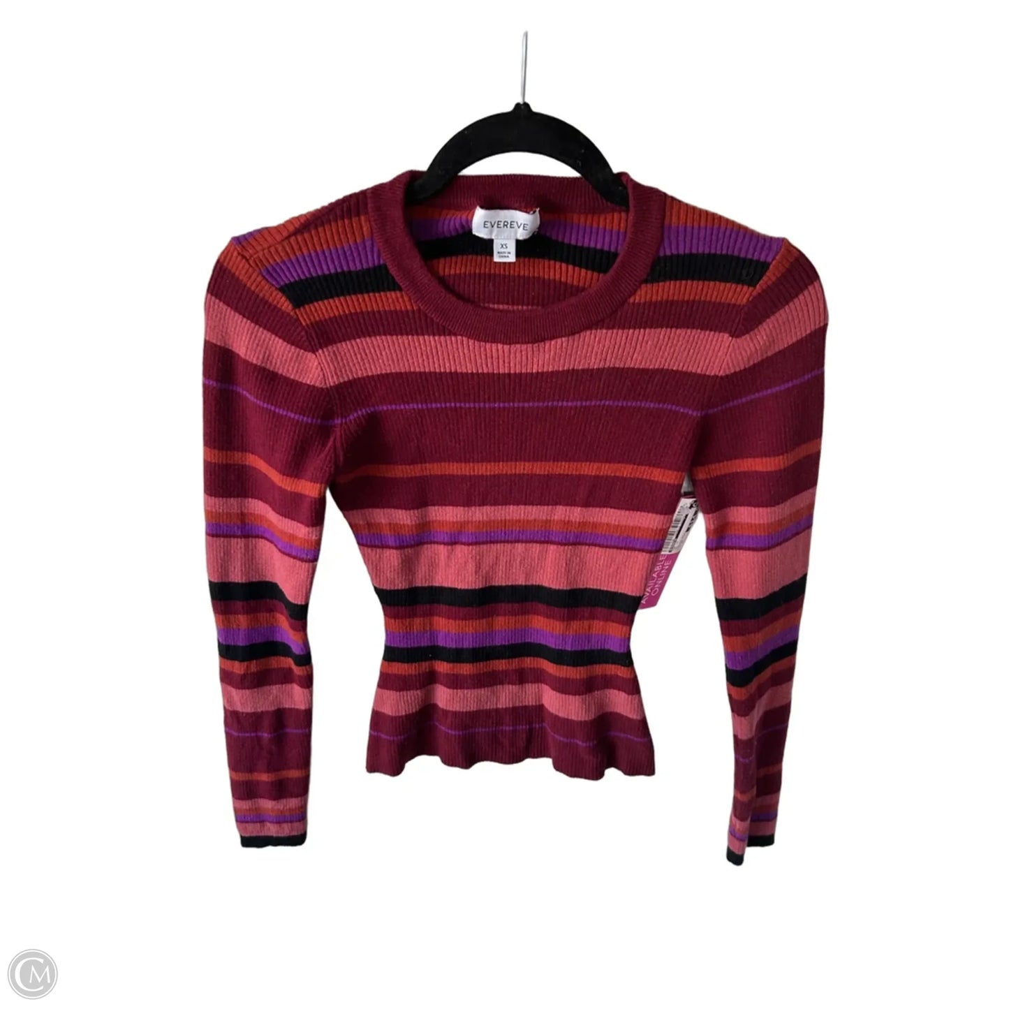 Top Long Sleeve By Evereve In Red, Size: Xs