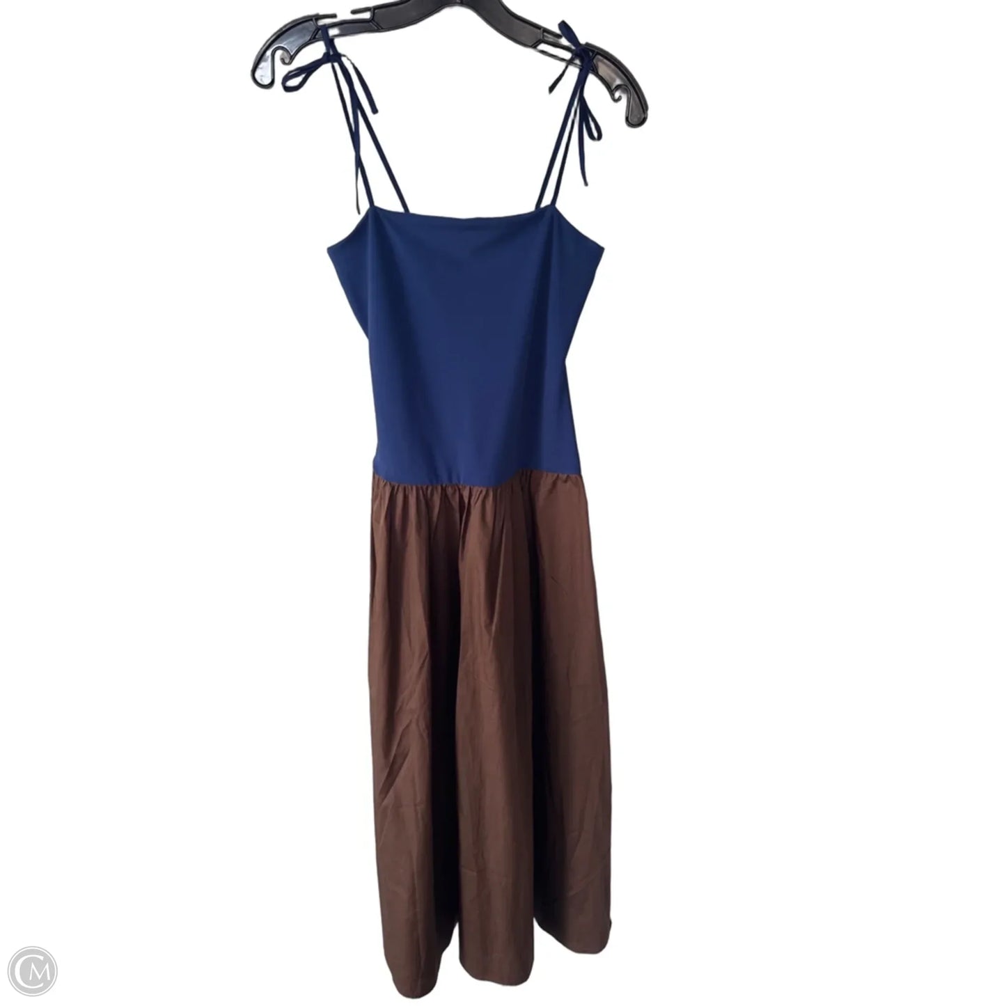 Dress Casual Maxi By Anthropologie In Blue & Brown, Size: Xs