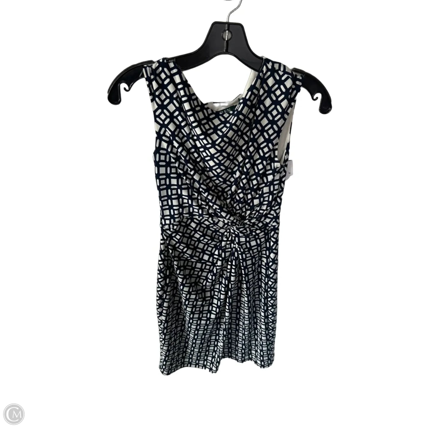 Dress Work By Lauren By Ralph Lauren In Blue & White, Size: Sp