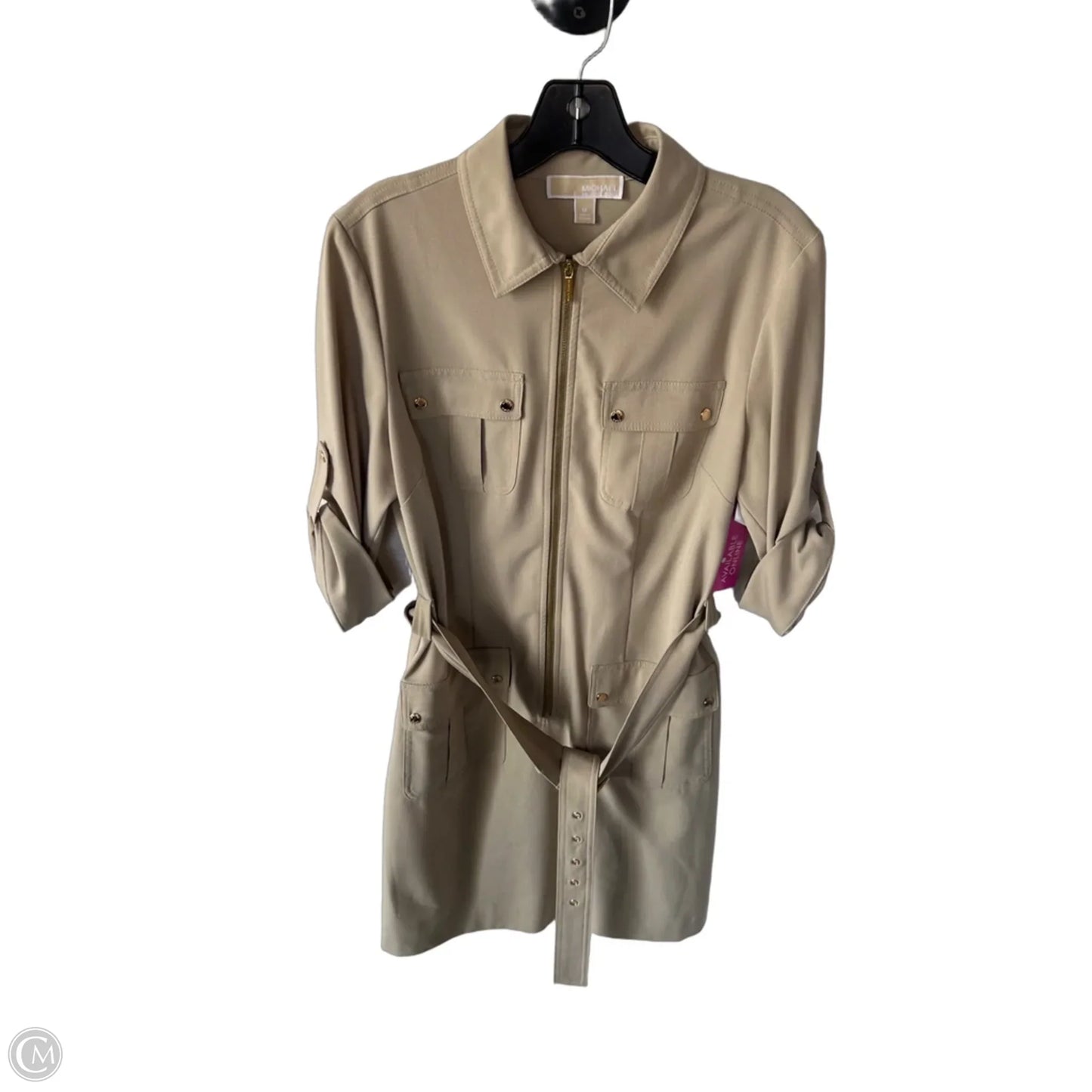 Dress Work By Michael By Michael Kors In Tan, Size: M