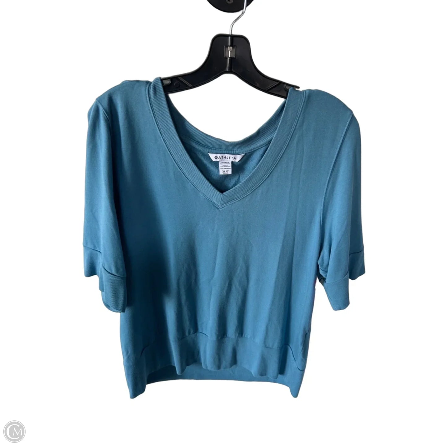 Athletic Top Short Sleeve By Athleta In Blue, Size: Xl