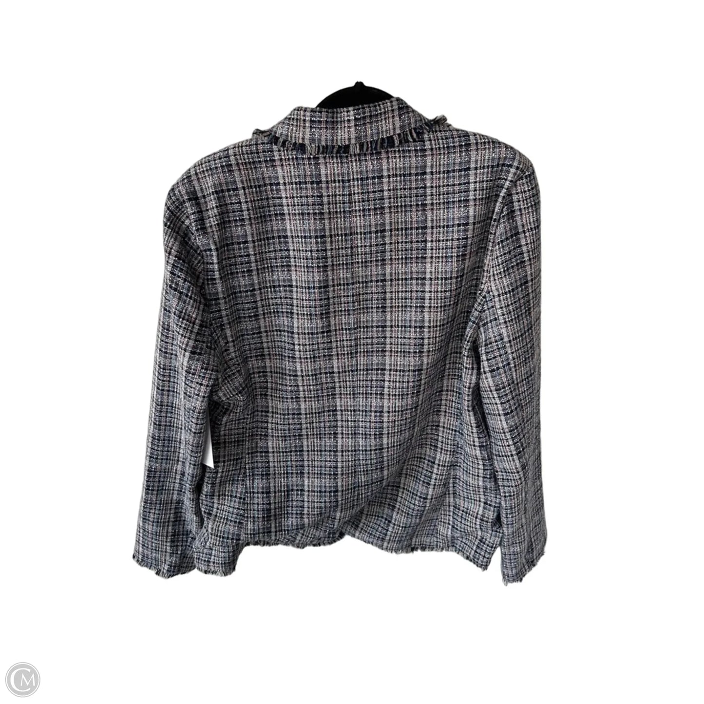 Blazer By Laundry In Blue & White, Size: Xl