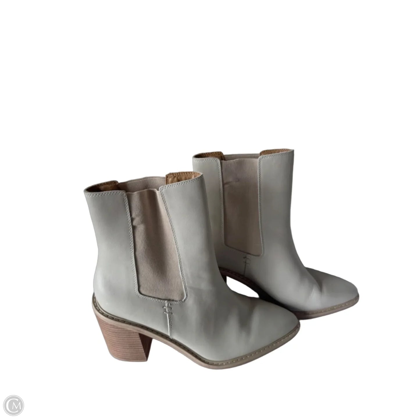 Boots Mid-calf Heels By Crown Vintage In Grey, Size: 10