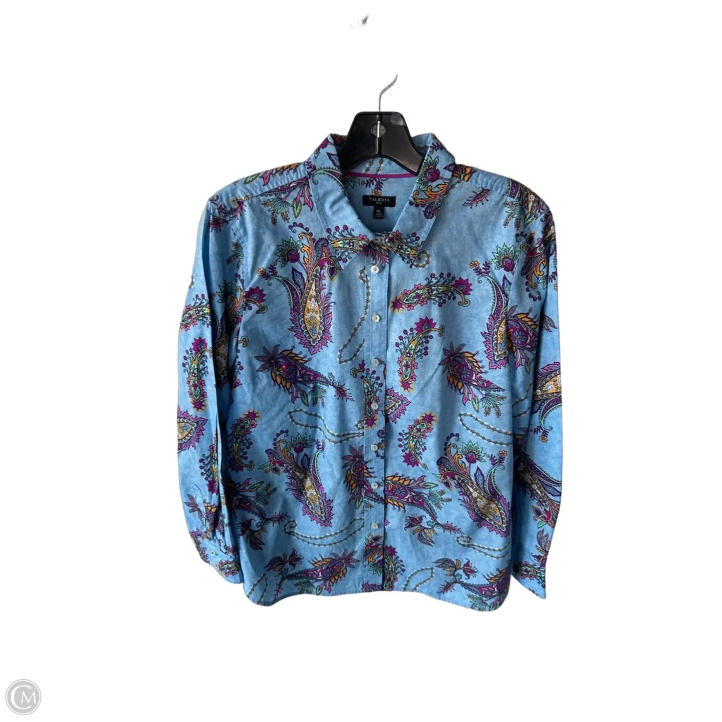 Top Long Sleeve By Talbots In Blue, Size: Mp