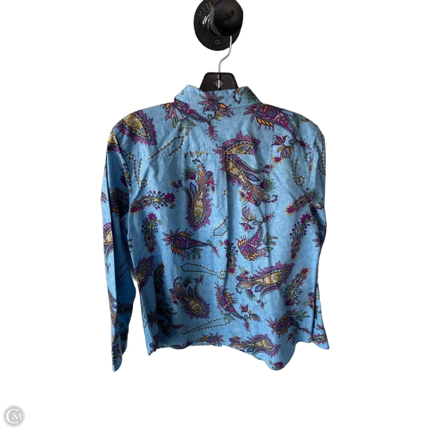 Top Long Sleeve By Talbots In Blue, Size: Mp