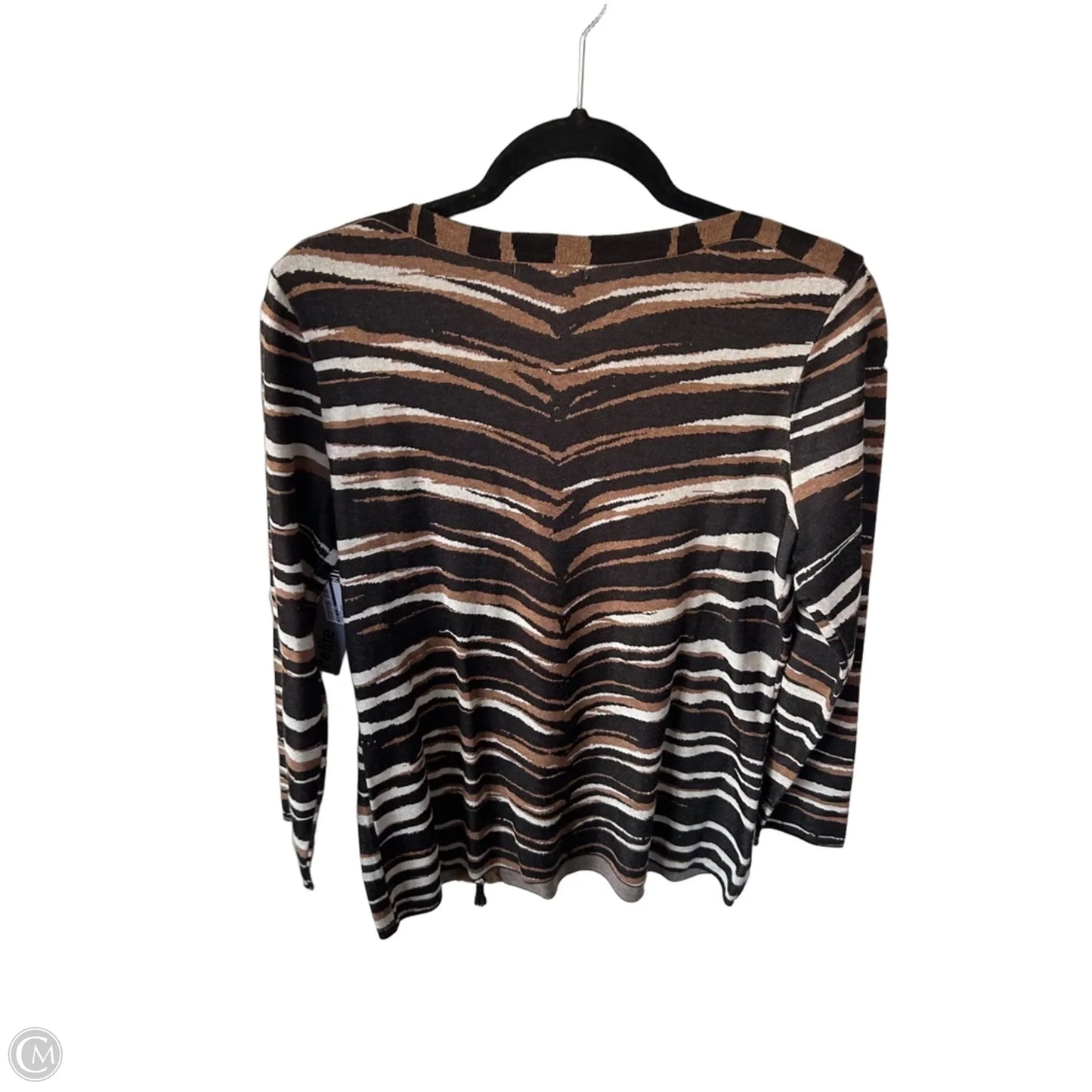 Sweater By Nic + Zoe In Black & Brown, Size: Mp