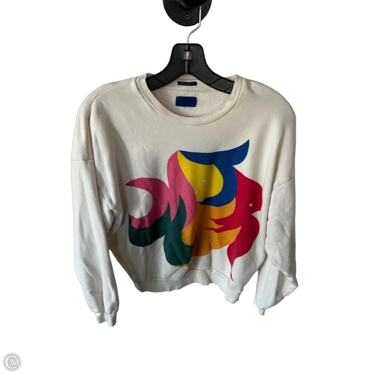Sweatshirt Designer By Mother In Cream, Size: Xs
