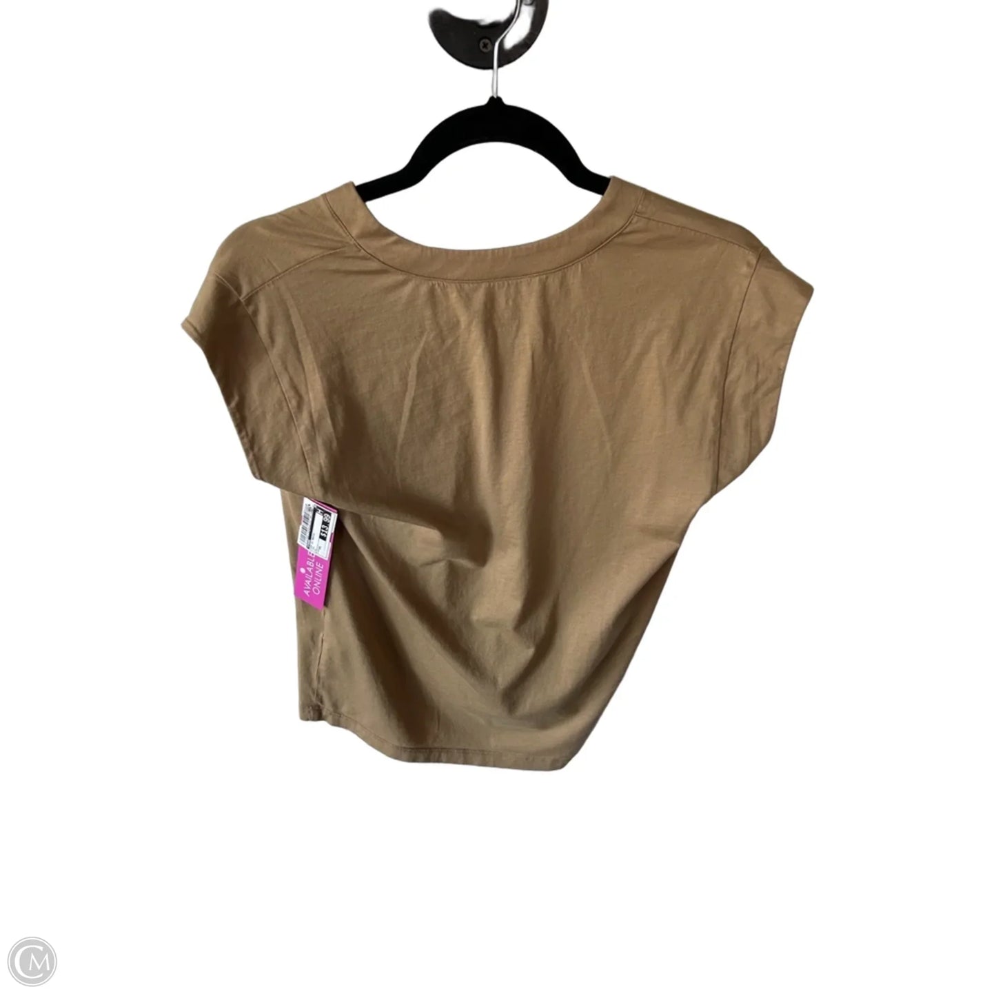 Top Short Sleeve Basic By Frame In Tan, Size: Xs