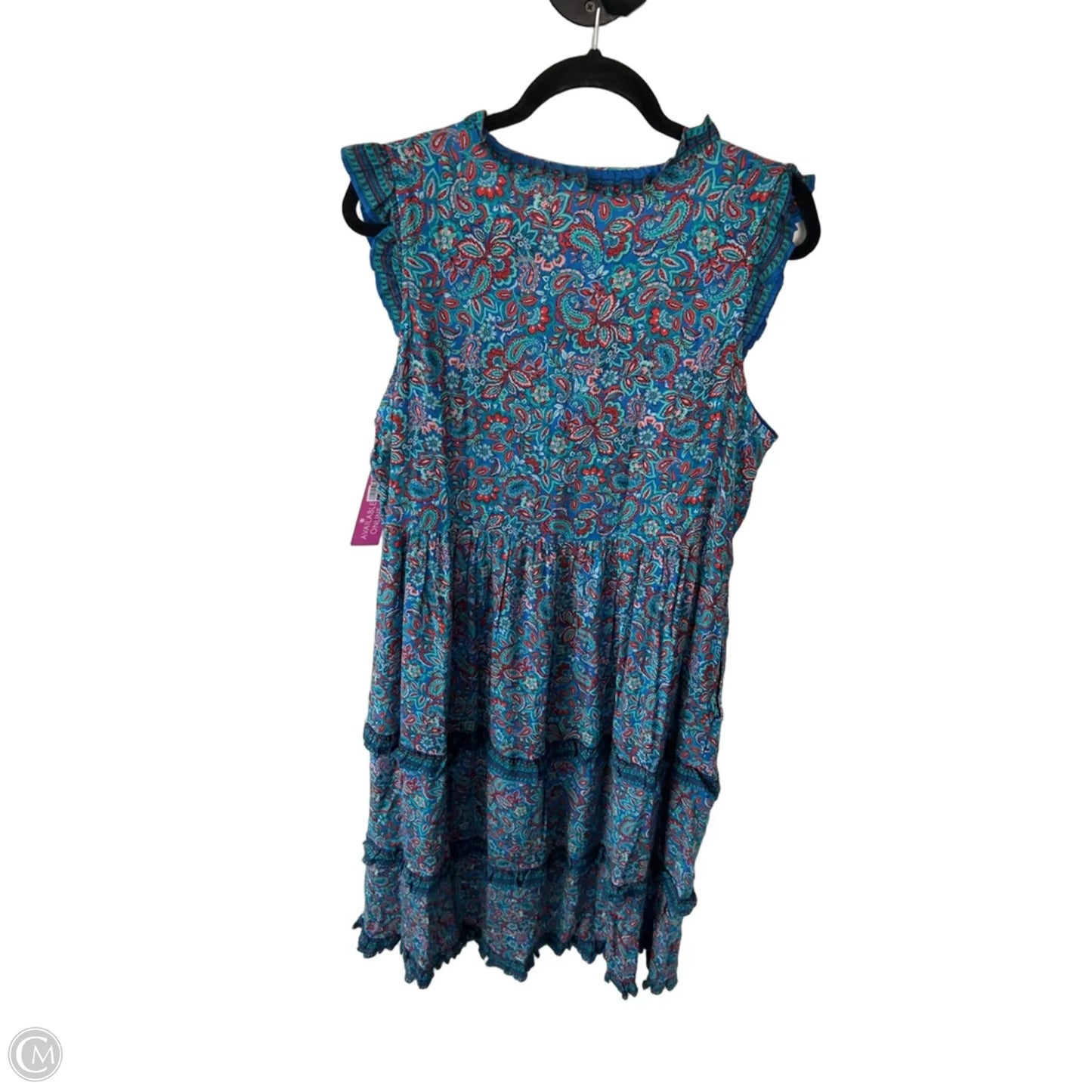Dress Casual Midi By J. Jill In Blue & White, Size: L