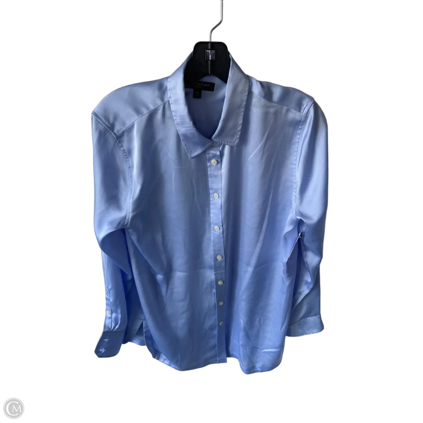 Top Long Sleeve By Banana Republic In Blue, Size: M