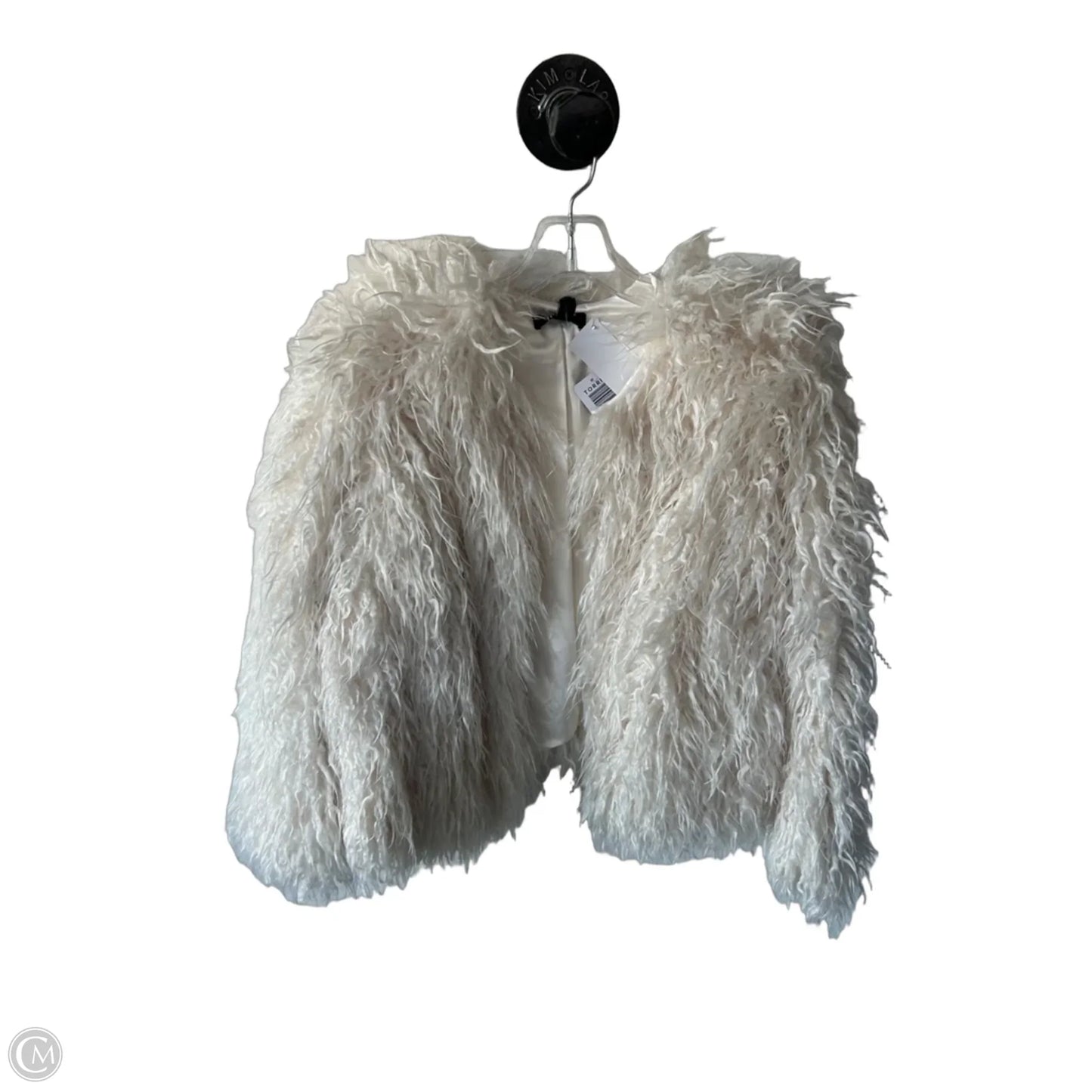 Jacket Faux Fur & Sherpa By Torrid In Cream, Size: M