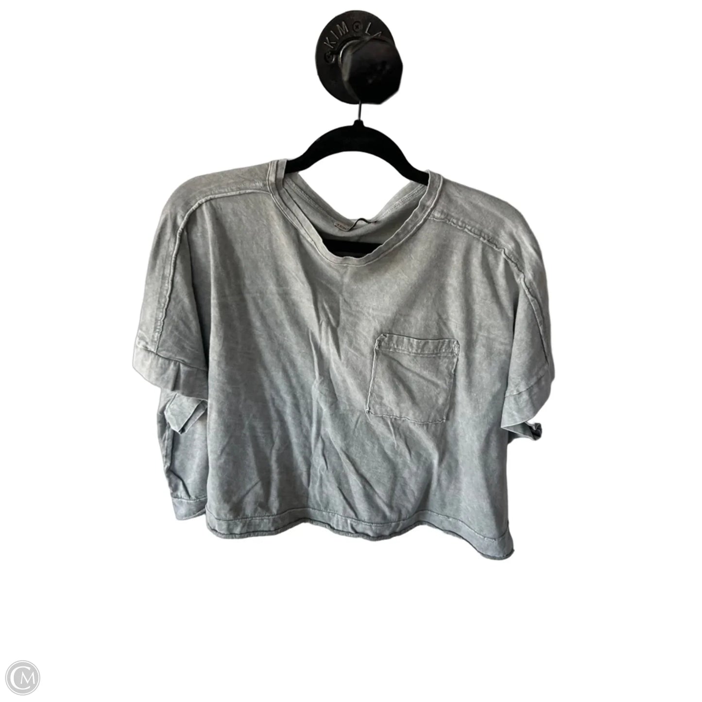 Top Short Sleeve Basic By Zenana In Grey, Size: S
