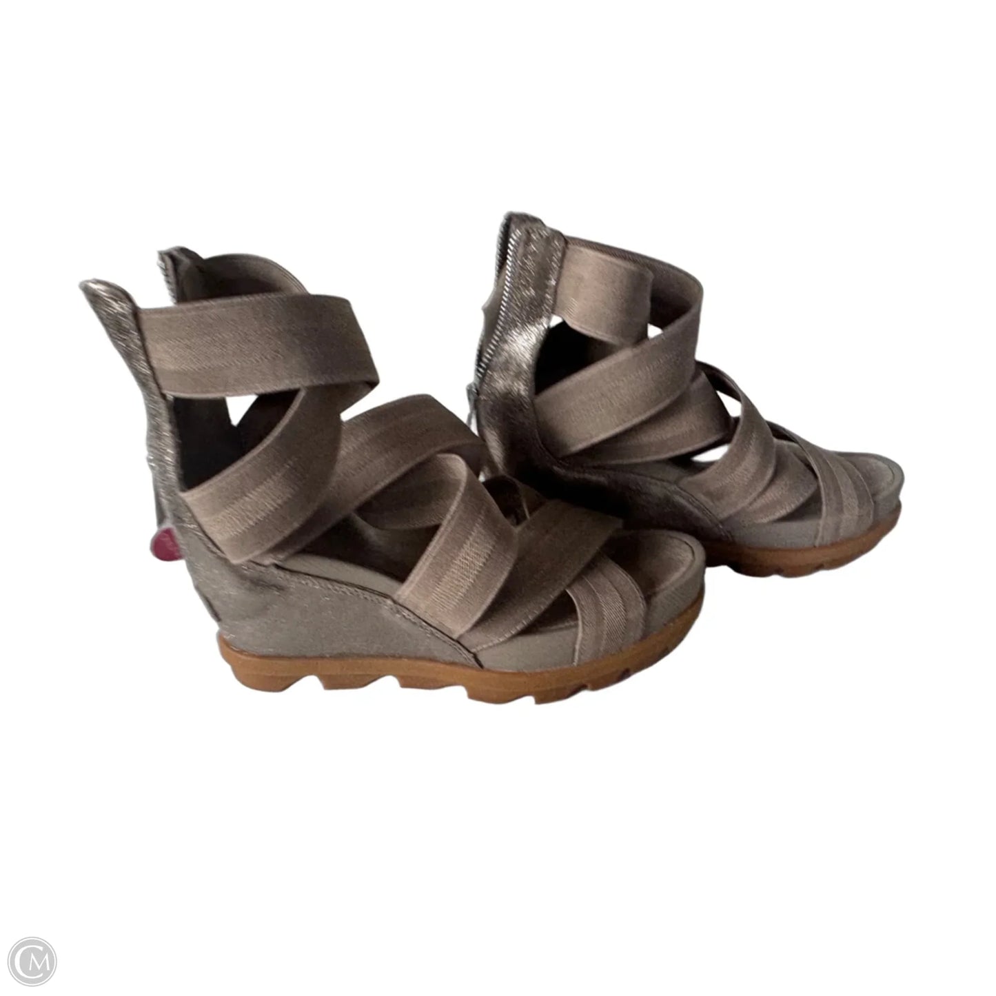 Sandals Heels Wedge By Sorel In Brown, Size: 7.5