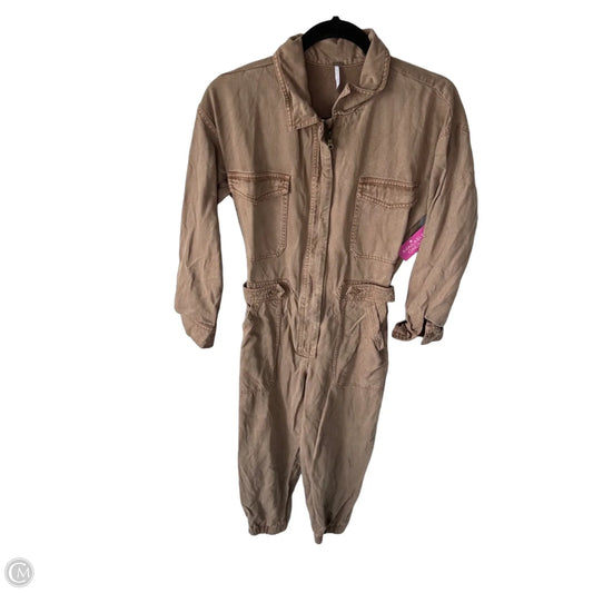 Jumpsuit By Yfb In Tan Denim, Size: S