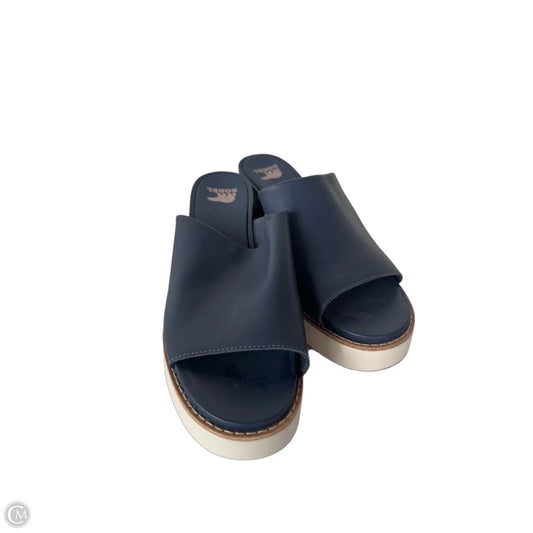 Sandals Heels Wedge By Sorel In Blue, Size: 10.5