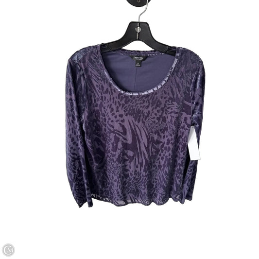 Top Long Sleeve By Simply Vera In Purple, Size: M