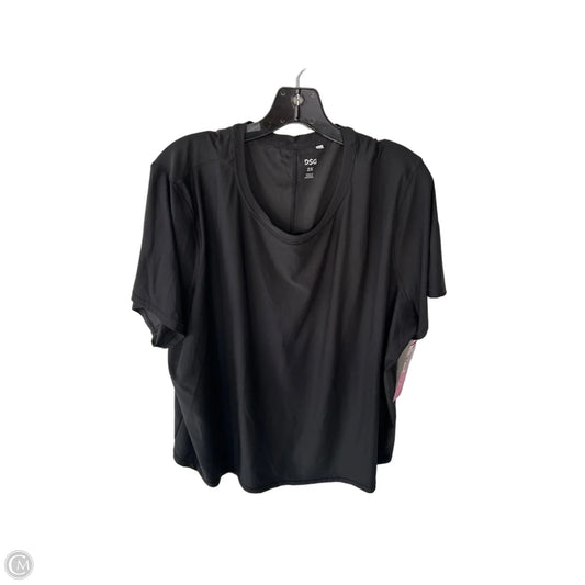 Athletic Top Short Sleeve By Dsg Outerwear In Black, Size: 2x