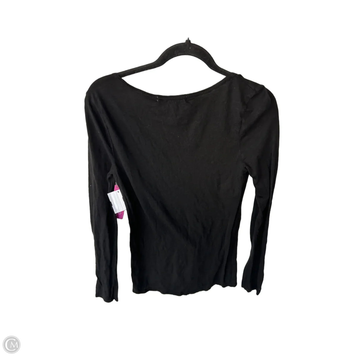 Top Long Sleeve Basic By C And C In Black, Size: S