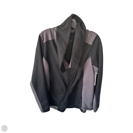 Athletic Jacket By Cabi In Black & Grey, Size: Xl