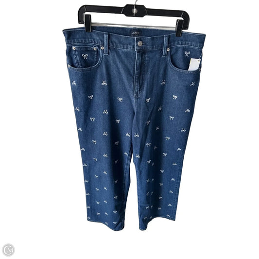 Jeans Wide Leg By J. Crew In Blue Denim, Size: 14