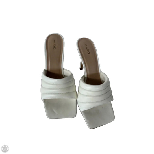 Sandals Heels Stiletto By Aldo In White, Size: 8