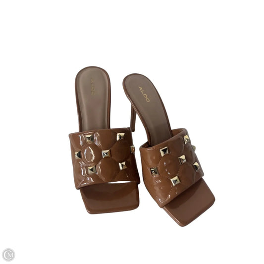 Sandals Heels Stiletto By Aldo In Tan, Size: 7.5