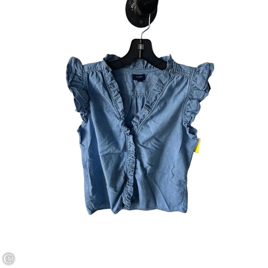 Top Sleeveless By J. Crew In Blue, Size: S