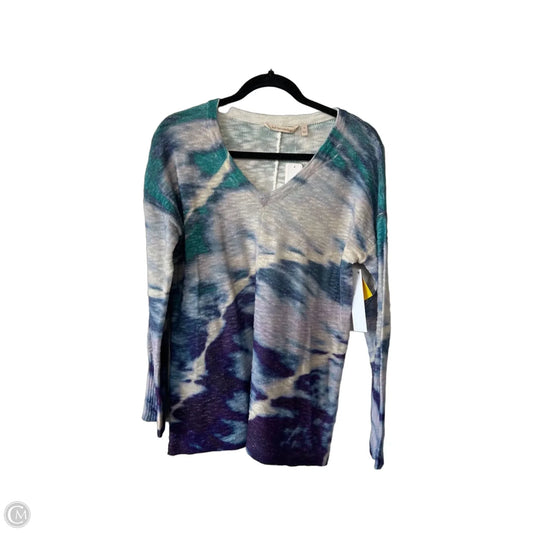 Sweater By Soft Surroundings In Blue & Cream, Size: S