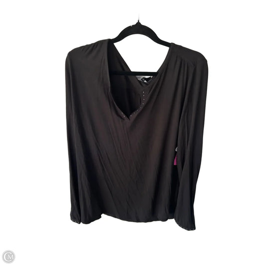Top Long Sleeve By White House Black Market In Black, Size: Xl
