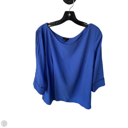 Top Long Sleeve By Talbots In Blue, Size: 1x