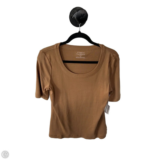 Top Short Sleeve Basic By Talbots In Tan, Size: Mp