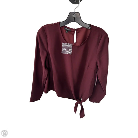 Top Long Sleeve By Talbots In Red, Size: Mp