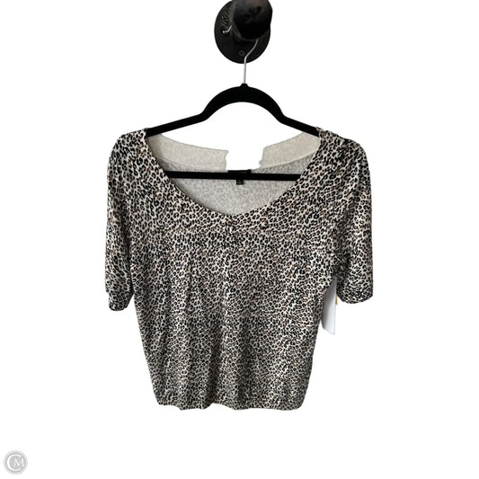 Sweater Short Sleeve By Talbots In Black & Cream, Size: S