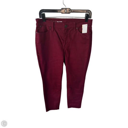 Jeans Skinny By Talbots In Red Denim, Size: 6p