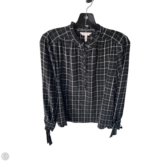 Top Long Sleeve By Rebecca Taylor In Black & White, Size: M