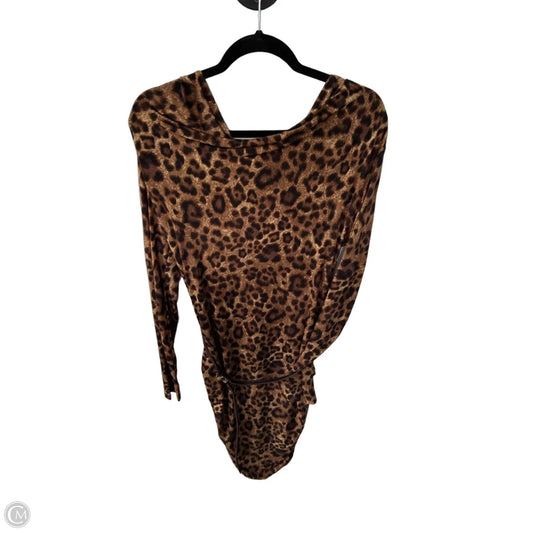Dress Casual Midi By Michael By Michael Kors In Brown, Size: L