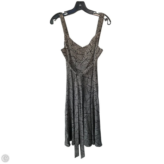 Dress Casual Midi By Ann Taylor In Brown & Cream, Size: M