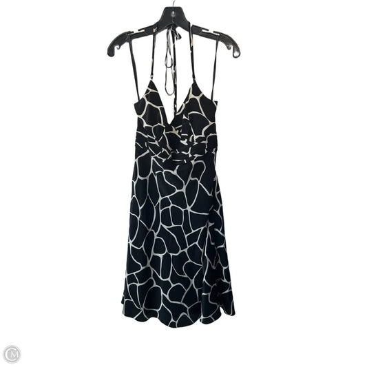 Dress Casual Midi By Ann Taylor In Black & Cream, Size: M