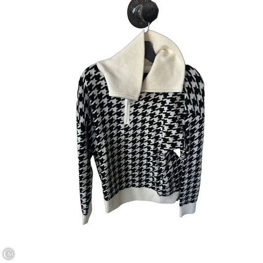Sweater By Talbots In Black & Cream, Size: L