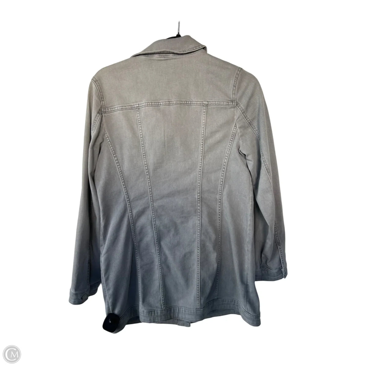 Jacket Denim By Chicos In Grey, Size: S