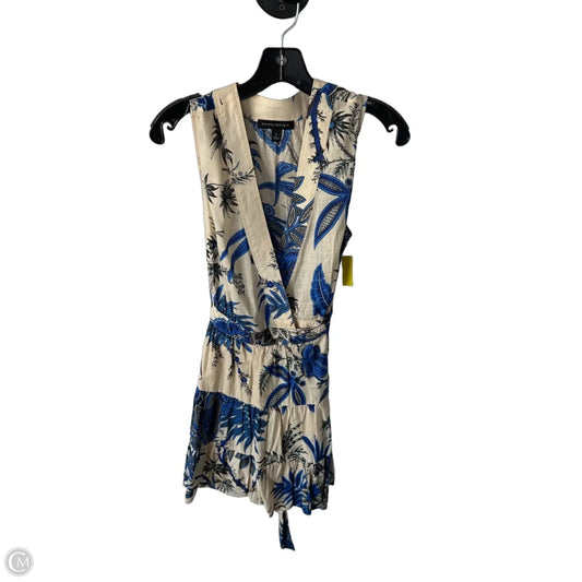 Dress Casual Short By Banana Republic In Blue & Cream, Size: S