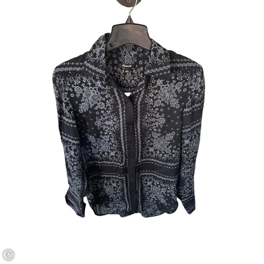 Top Long Sleeve By Madewell In Blue, Size: S