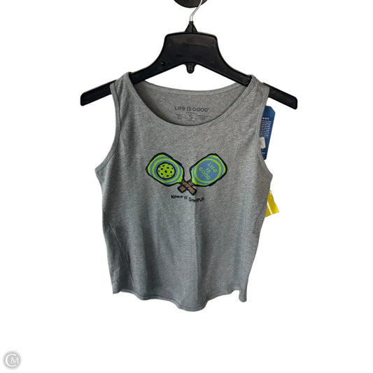 Athletic Tank Top By Life Is Good In Grey, Size: S